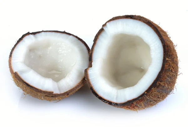 Due metà di una noce di cocco — Foto Stock