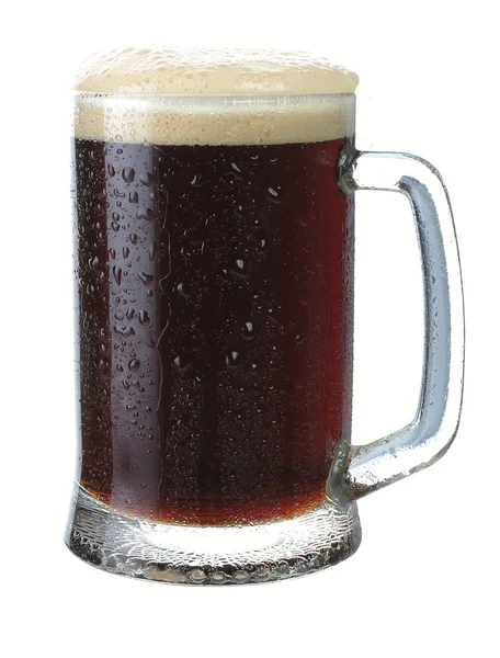 Becher dunkles Bier — Stockfoto