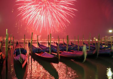 New Year's salute in Venice clipart