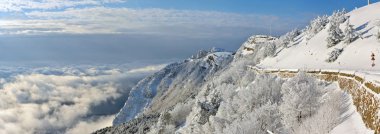 ai-petri bir kış manzara Panoraması