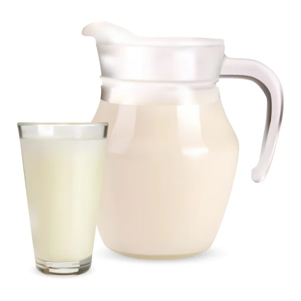 Werper en een glas melk — Stockvector
