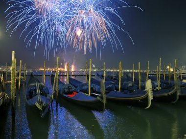 New Year's salute in Venice clipart