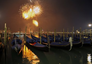 New Year's salute in Venice clipart