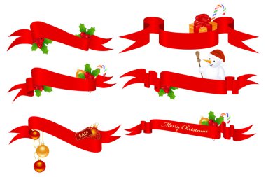 Christmas banners clipart