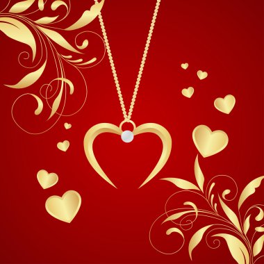 Gold heart clipart