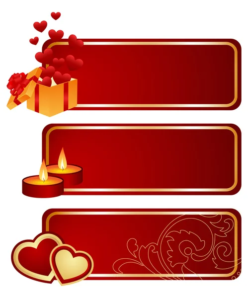 Trois valentine — Image vectorielle