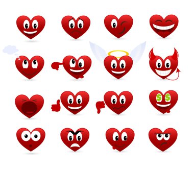 Set of smilies clipart