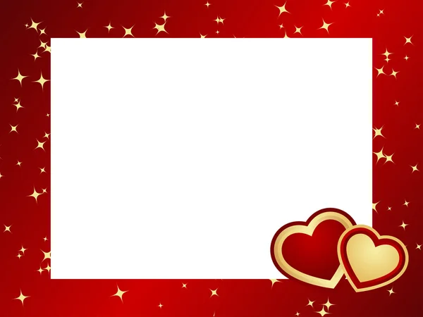 Vector Frame Contains Image Valentines Background — Stock Vector
