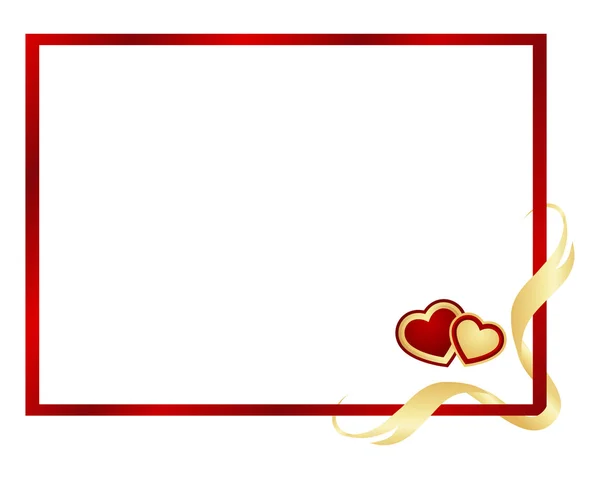 Vector Frame Contains Image Valentines Background — Stock Vector