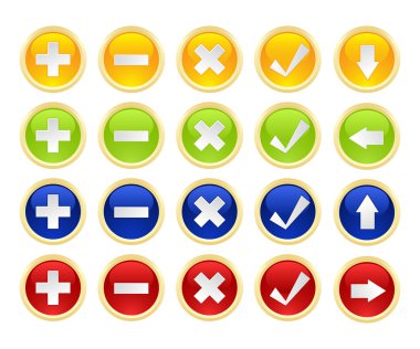 Set buttons clipart