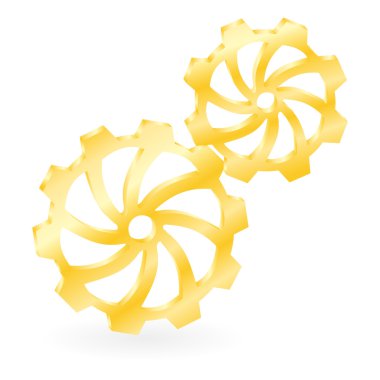 Gold gears clipart