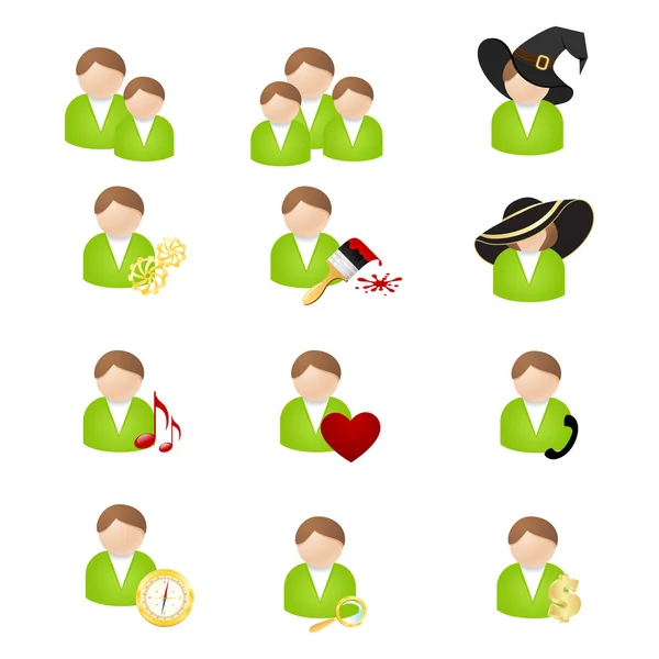 Set van pictogrammen-avatars — Stockvector