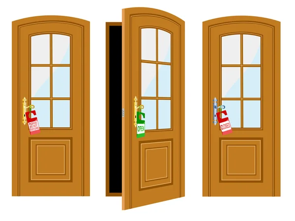 门和题字 — 图库矢量图片