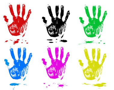 Multicoloured fingers clipart