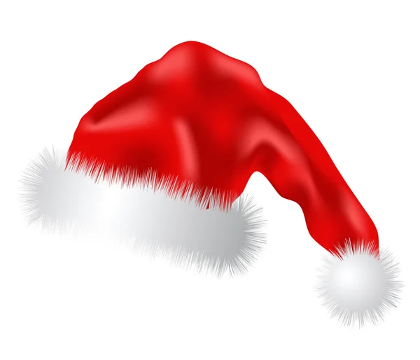 Futro cap dla Świętego Mikołaja — Wektor stockowy
