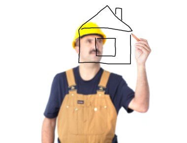 Mature contractor clipart