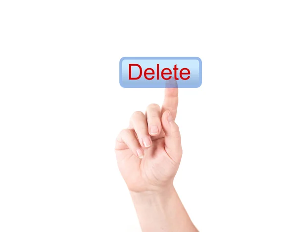 The button. Delete — Stock Photo, Image
