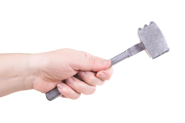 Hand and hammer — Stock Photo, Image