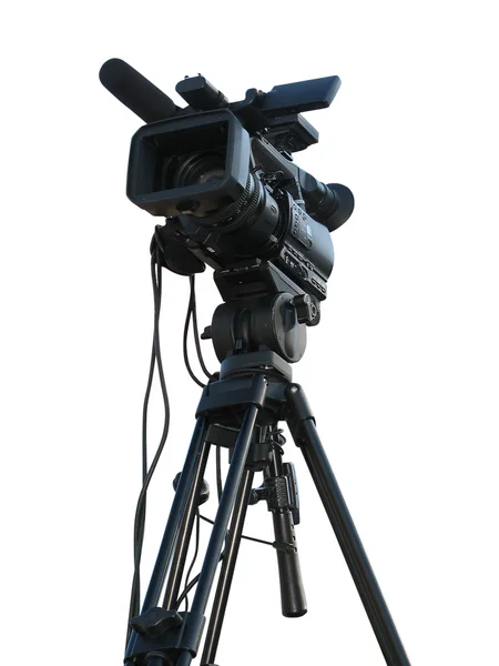 电视专业演播室数字视频摄像机隔离 — 图库照片