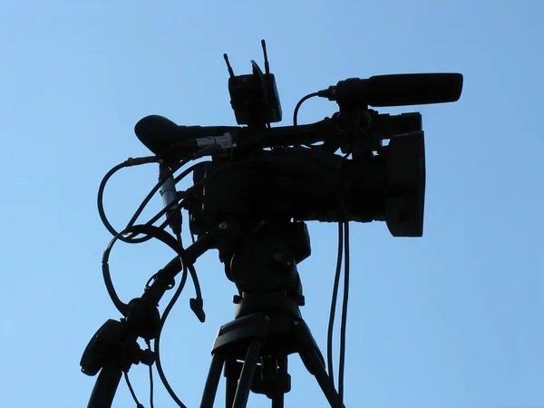 Professional studio digital video camera shape silhouette — Stock Photo, Image