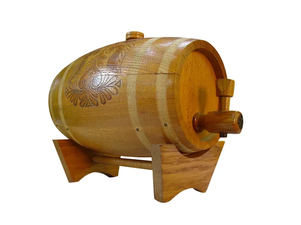 Oude houten vat geïsoleerd op wit — Stockfoto