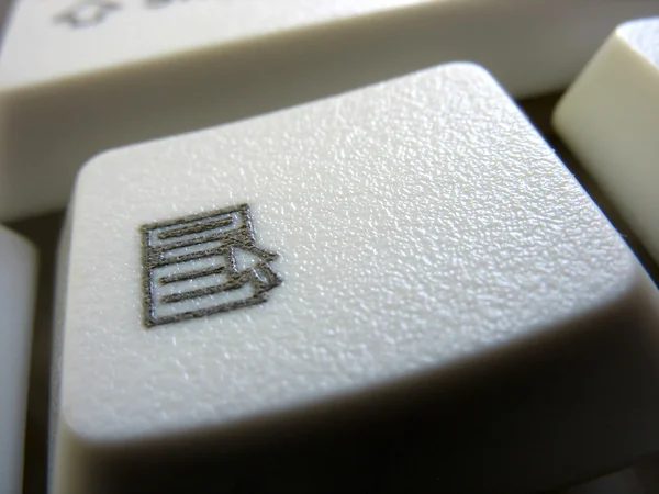 Macro shot of a key on computer keyboard — Stock Photo, Image