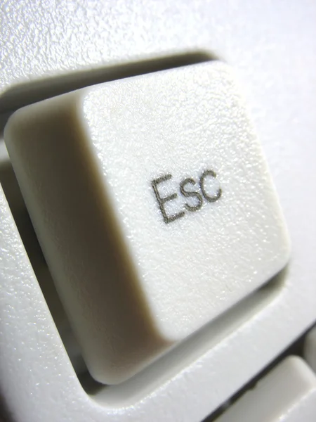 Macro van de escape-toets op het toetsenbord van de computer — Stockfoto
