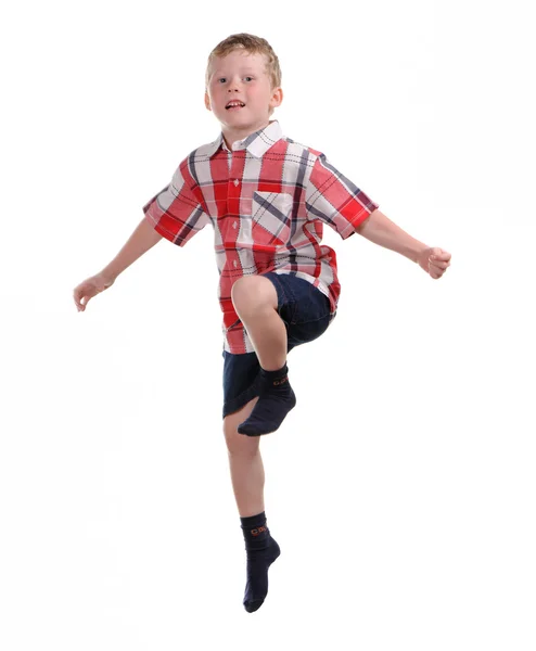 Springen jongen — Stockfoto