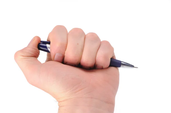 Mão com caneta — Fotografia de Stock