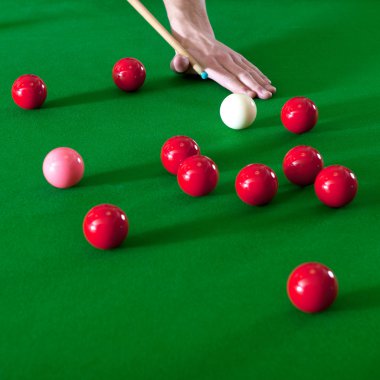 Playing snooker clipart