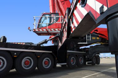 A huge - the world's biggest - mobile crane clipart