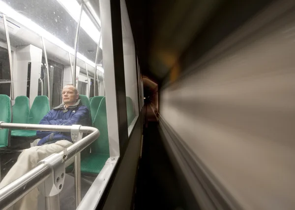 Viaggiatore della metropolitana — Foto Stock