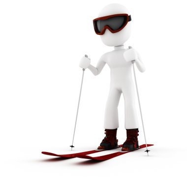 3D adam aşırı kış sporu