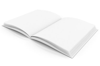 beyaz izole sayfaları ile 3D kitaplar