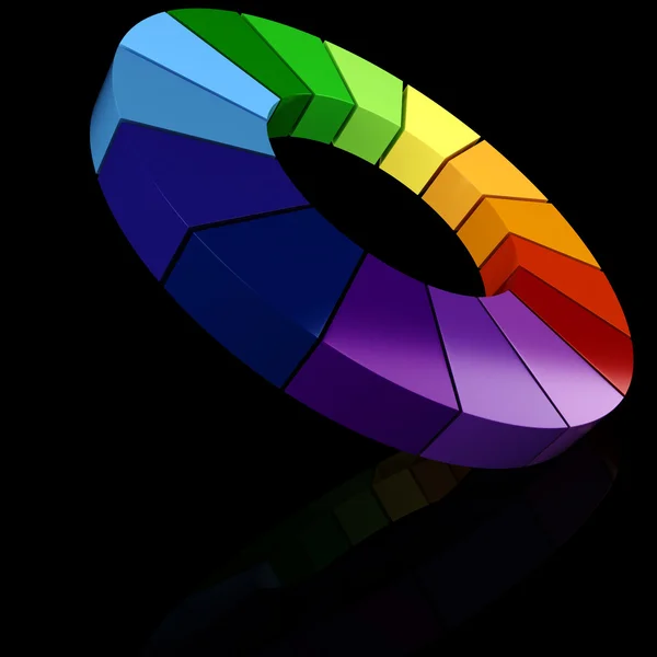 Rueda de color 3d —  Fotos de Stock