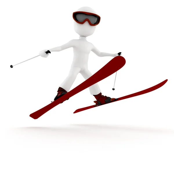3d man extreme winter sport — Stock Photo, Image