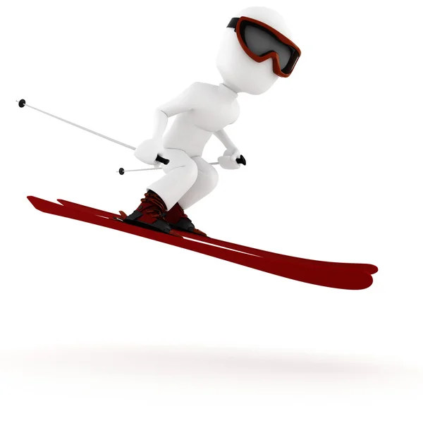 3D man extrem vintersport — Stockfoto