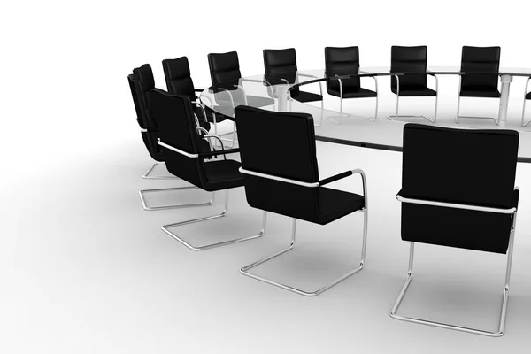 3d round conference room, isolated on white — Stock Photo, Image
