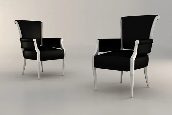 3D кресло, студия рендеринга — стоковое фото