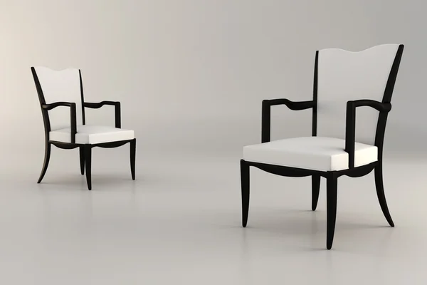 Studio 3D koltuk, render — Stok fotoğraf