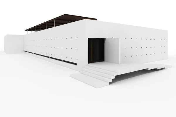 Maison moderne 3d, isolée sur blanc — Photo