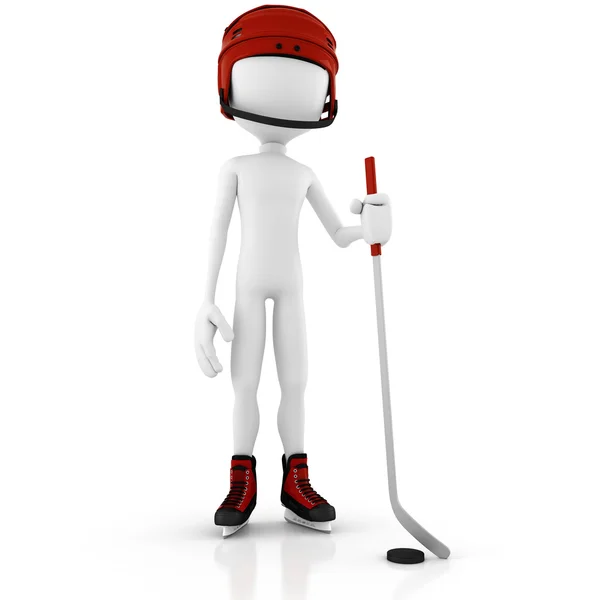 3d man hockey player — Stock Photo, Image