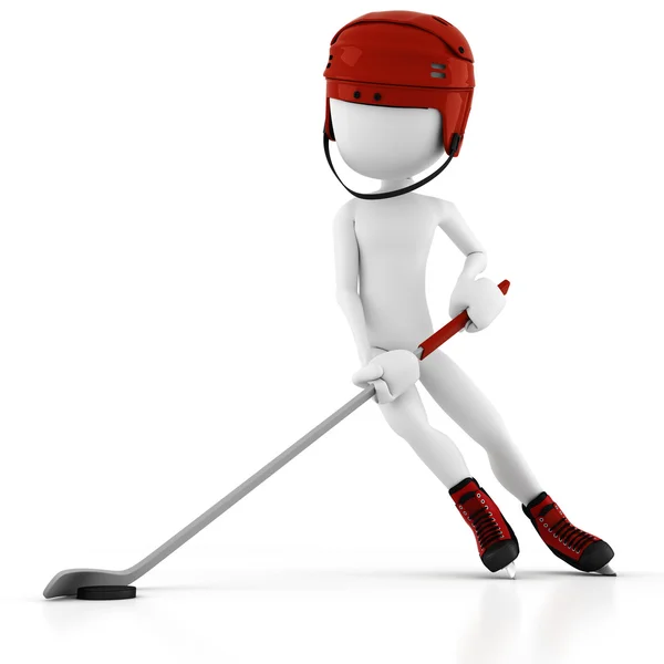 stock image 3d man hockey player