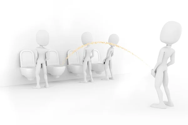 3d man for world piss:)) — Stock Image 3d man for world piss:)) Stock Photo