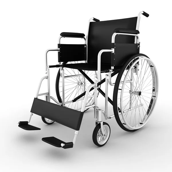 3D rullstol, isolerad på vit bakgrund — Stockfoto