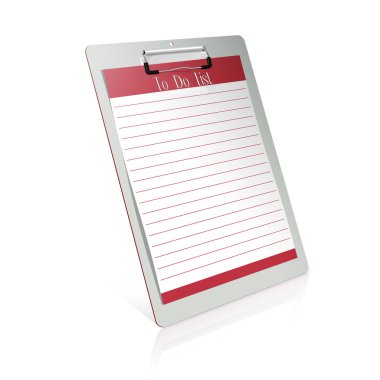 3d clipboard - To Do List clipart