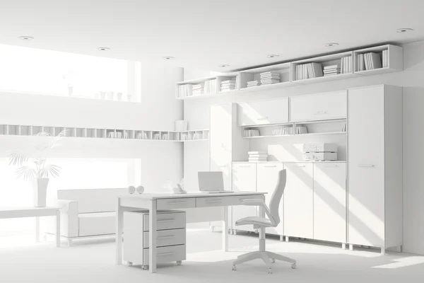 3d argila renderização de um design de interiores moderno — Fotografia de Stock