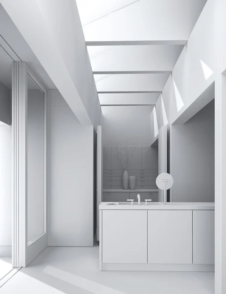 3D-klei rander van een moderne keuken — Stockfoto