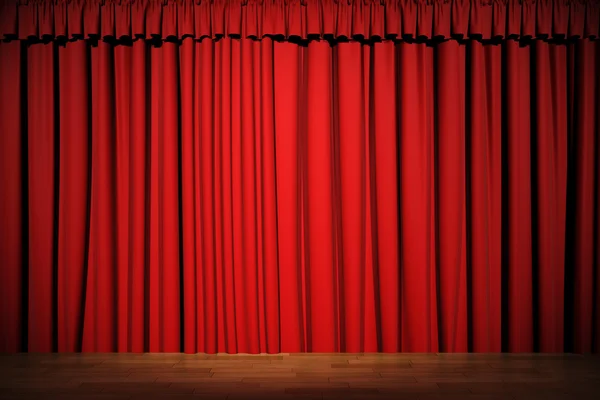 3d etapa de renderizado, cortina roja — Foto de Stock