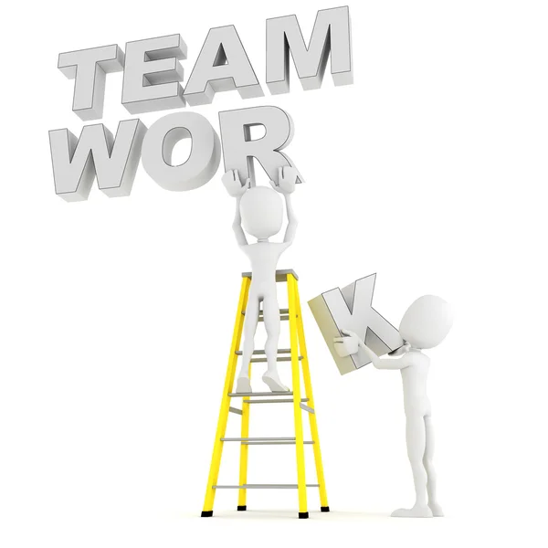 3d man team work — Stock Photo, Image